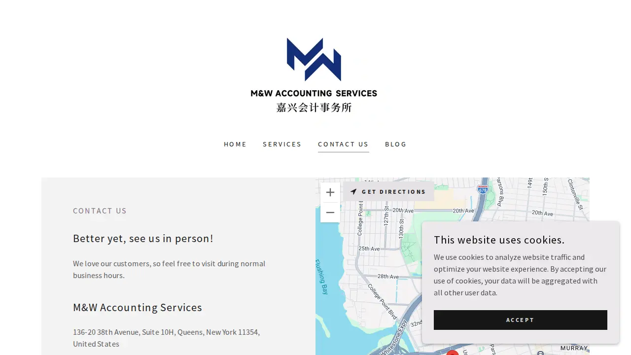 M&W Accounting Services page