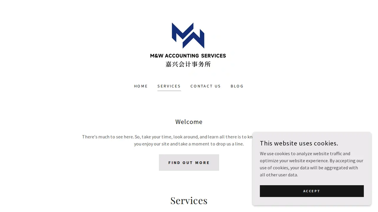M&W Accounting Services page