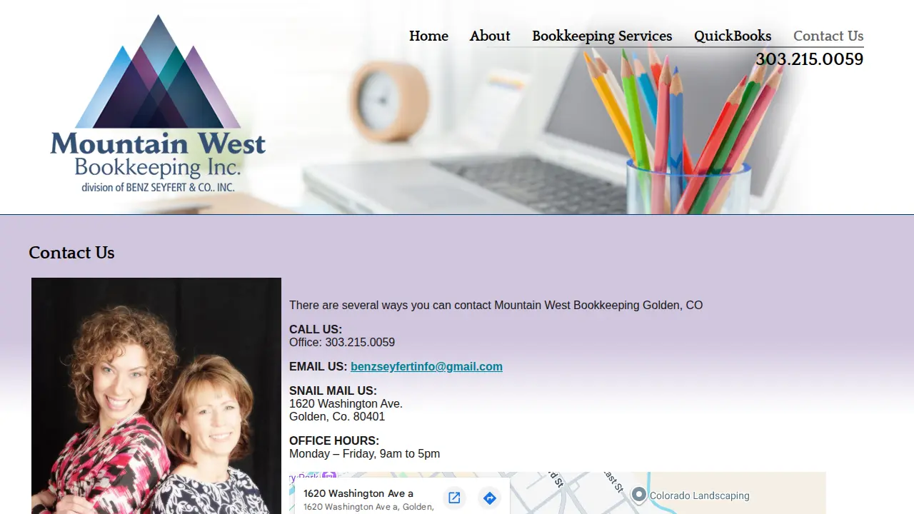 Mountain West Bookkeeping page