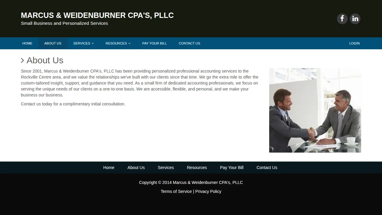 Marcus & Weidenburner, CPAs PLLC page