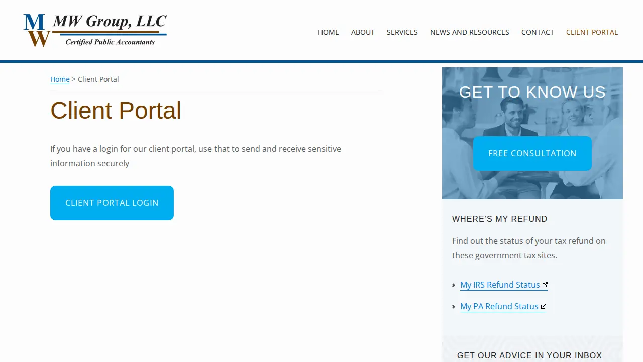MW Group LLC page