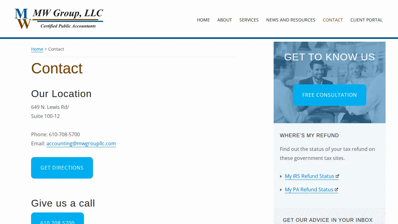 MW Group LLC page