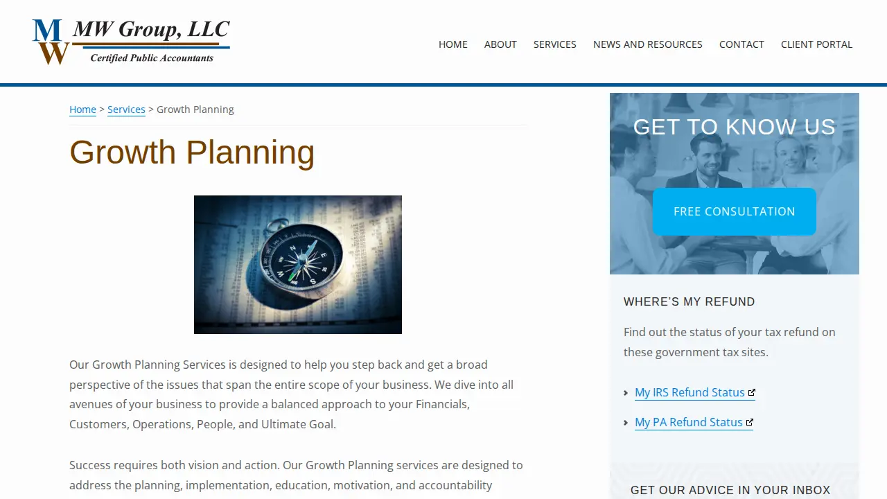 MW Group LLC page