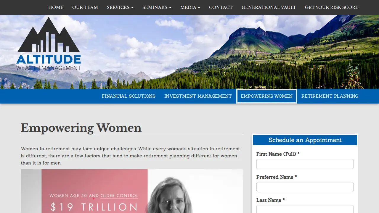 Altitude Wealth Management page