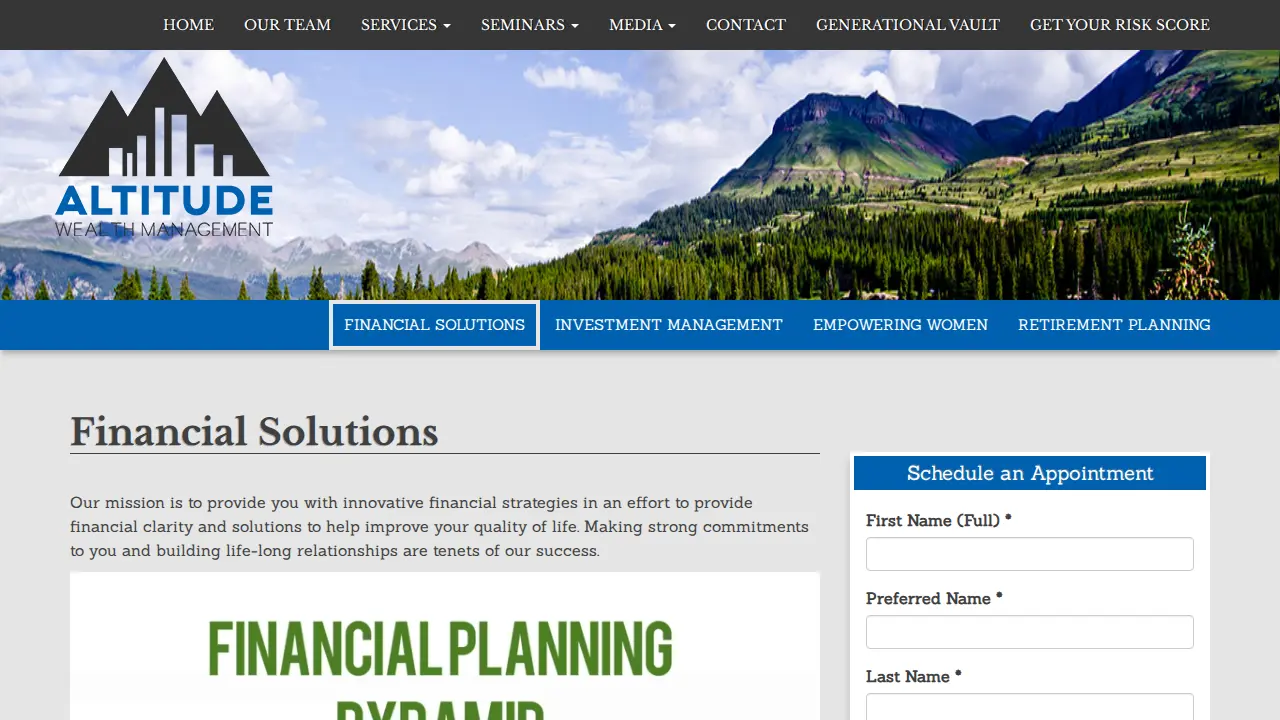 Altitude Wealth Management page