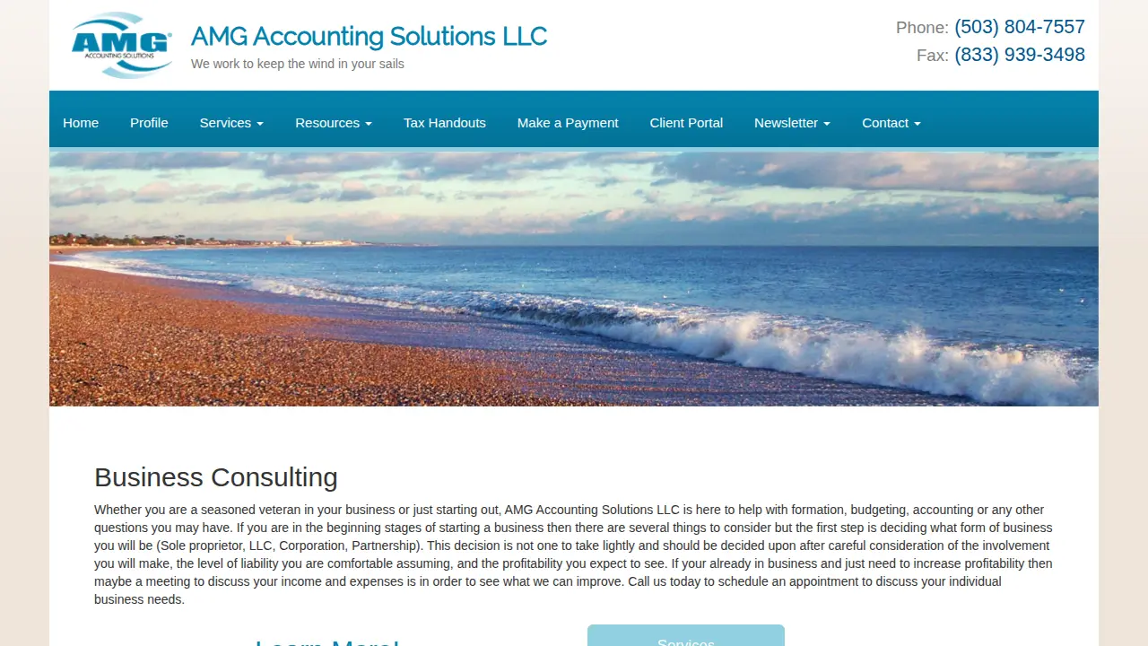 AMG Accounting Solutions LLC page