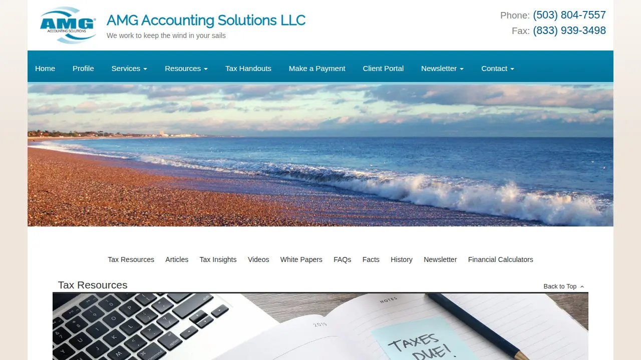 AMG Accounting Solutions LLC page