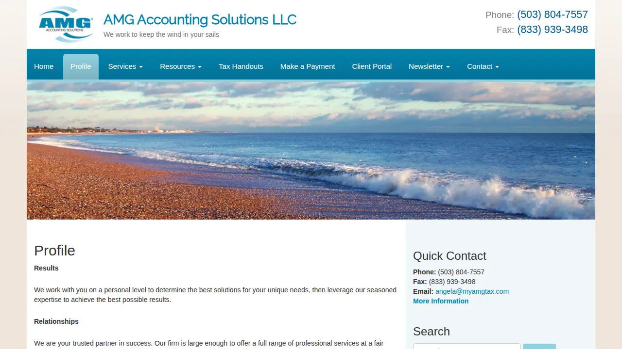 AMG Accounting Solutions LLC page