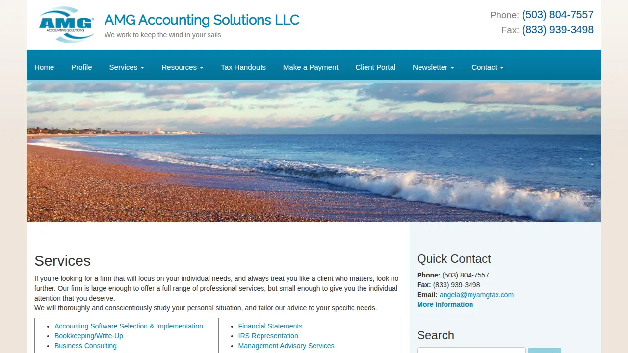 AMG Accounting Solutions LLC page