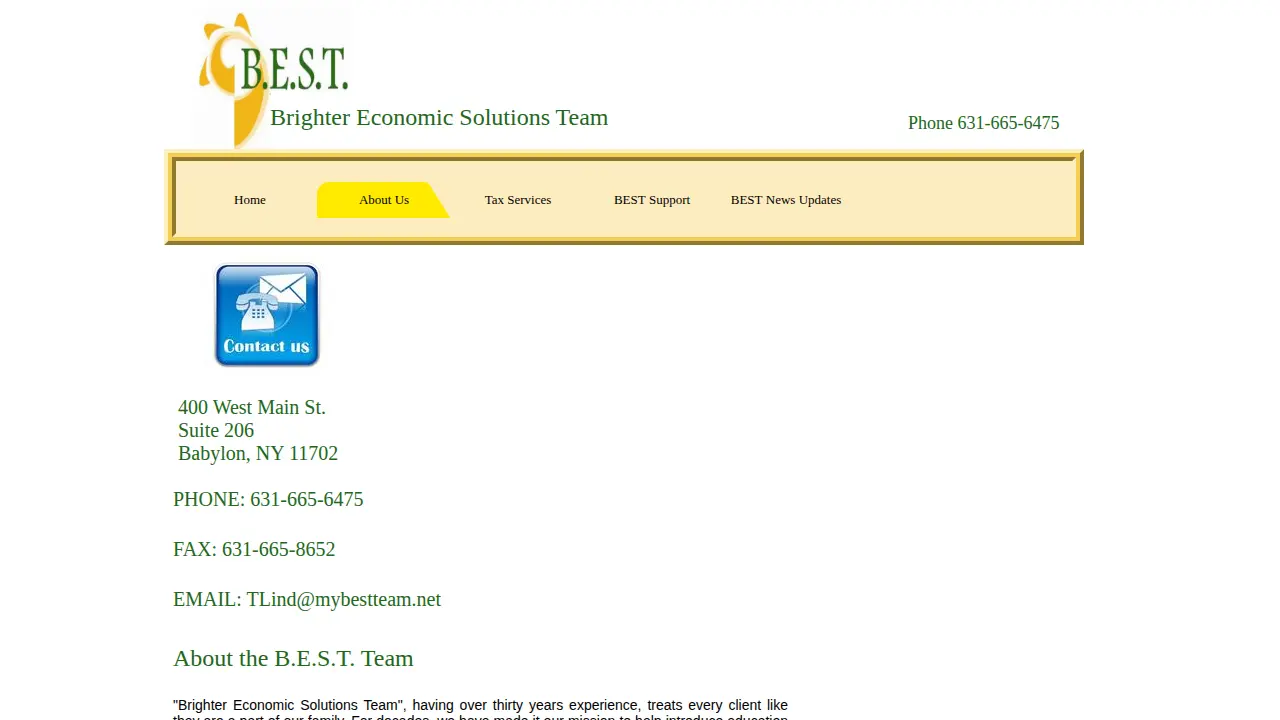 Best Economic Solutions Team page