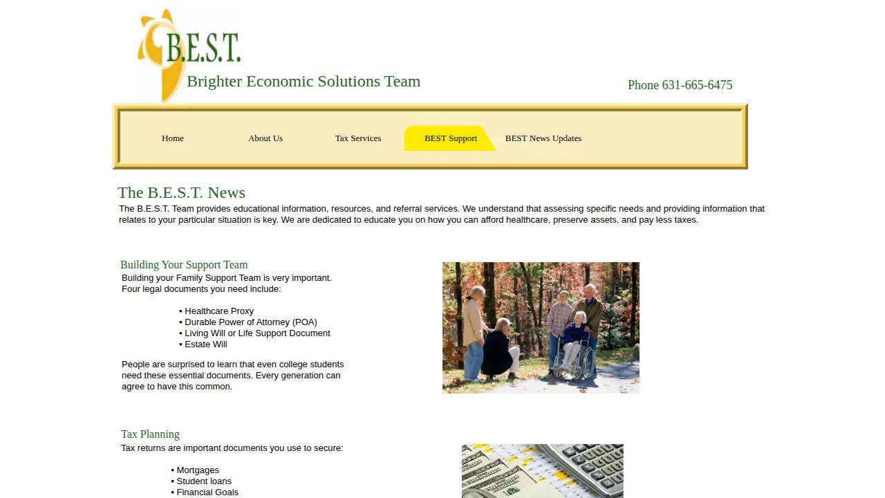 Best Economic Solutions Team page