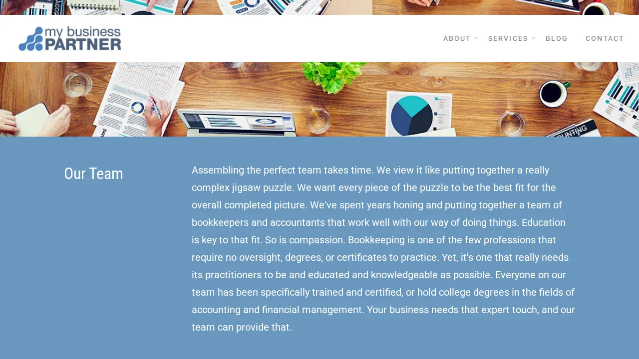 My Business Partner page