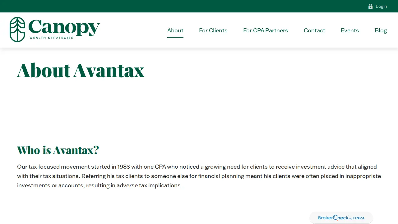 Canopy Wealth Strategies page