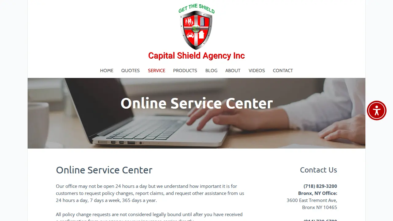 Capital Shield Agency Inc page