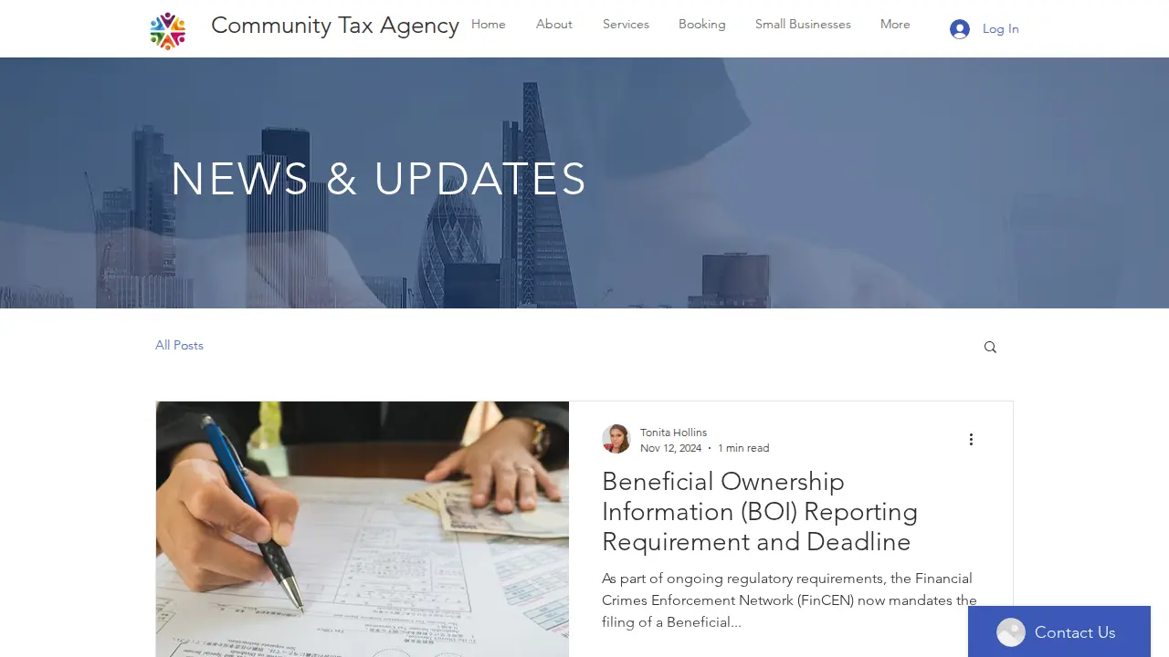Community Tax Agency page