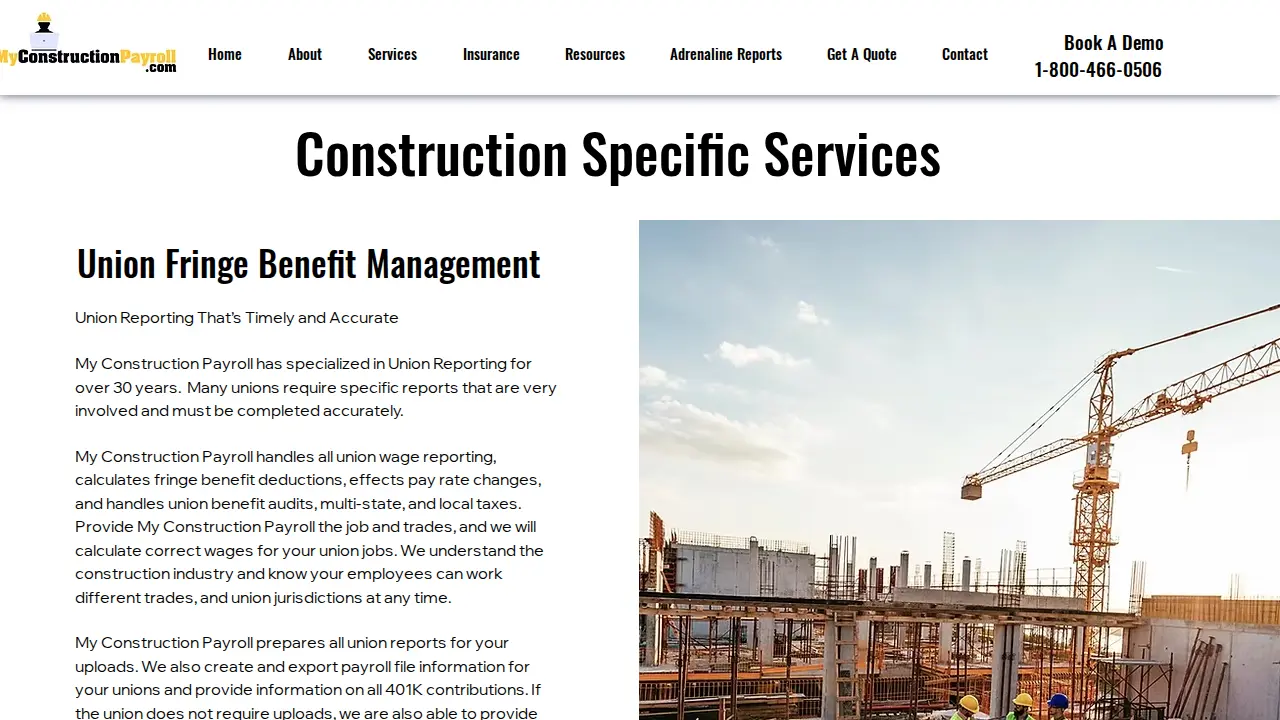 My Construction Payroll page