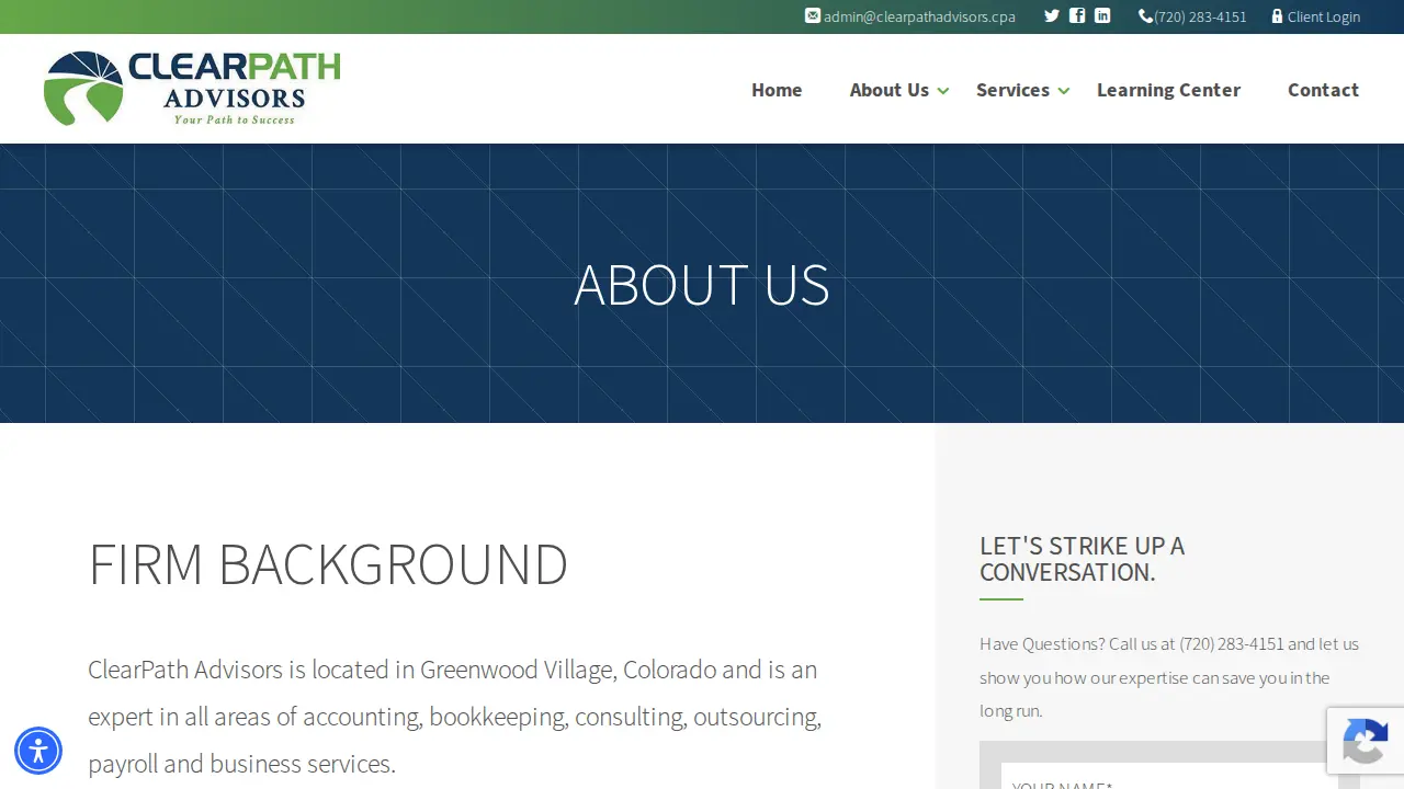 Clear Path Accountants page