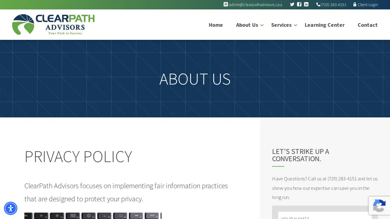 Clear Path Accountants page