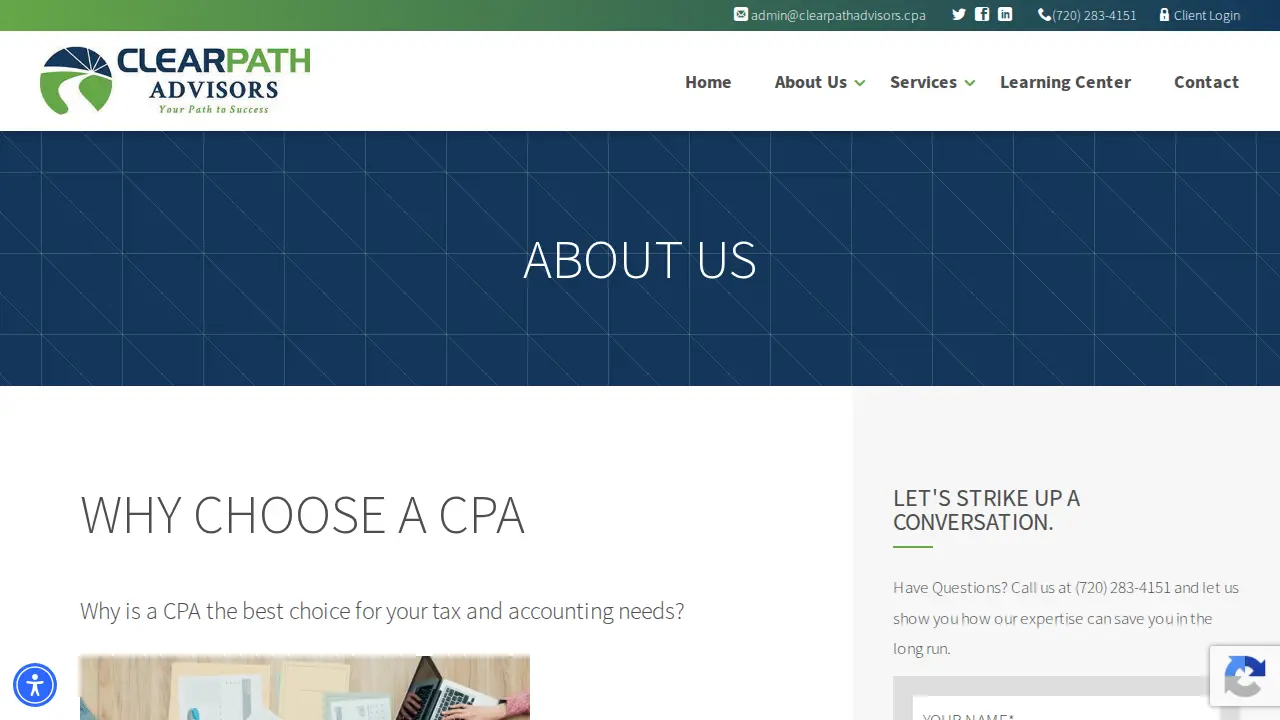 Clear Path Accountants page