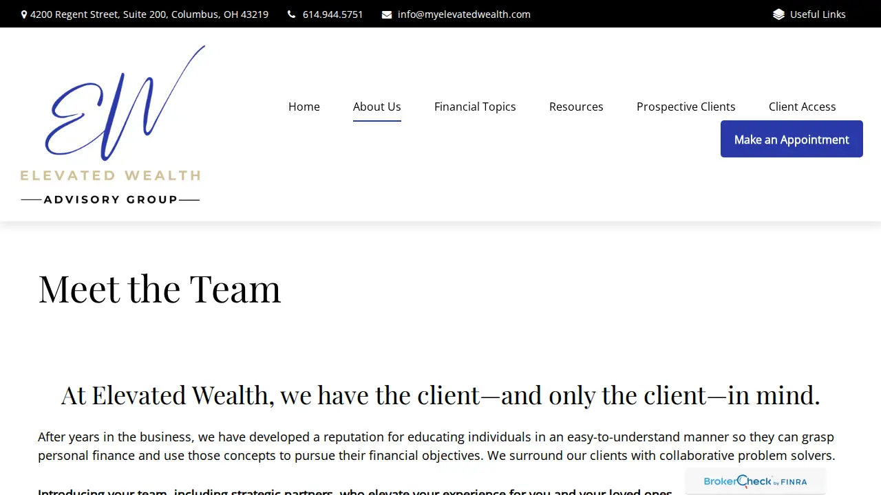 Elevated Wealth Advisory Group - Chamie Townsend, CFP®, AAMS™, CRPC™ page