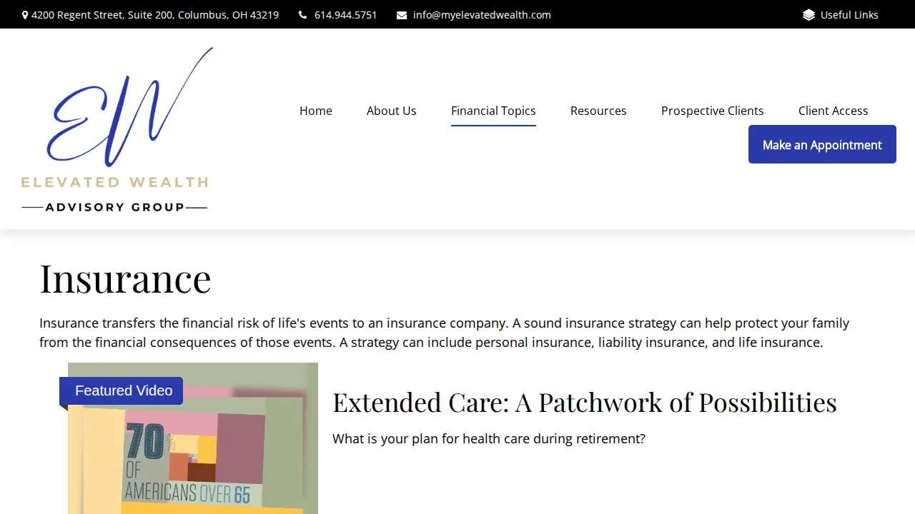 Elevated Wealth Advisory Group - Chamie Townsend, CFP®, AAMS™, CRPC™ page
