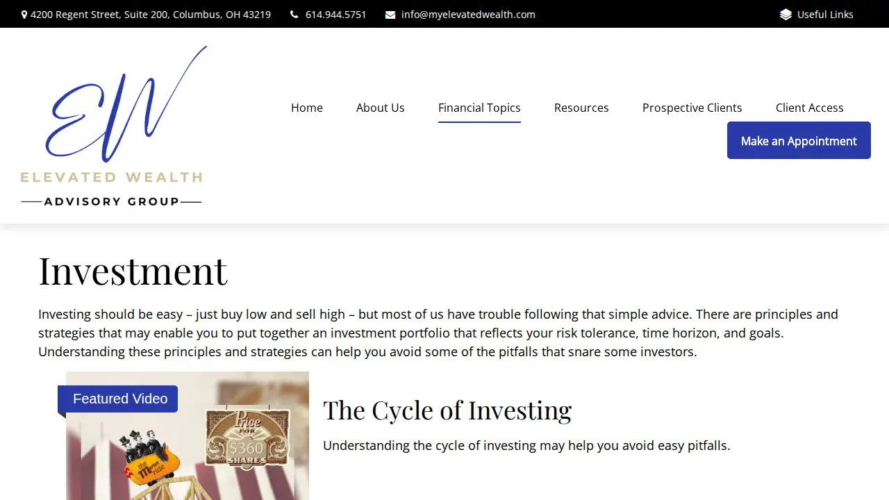 Elevated Wealth Advisory Group - Chamie Townsend, CFP®, AAMS™, CRPC™ page