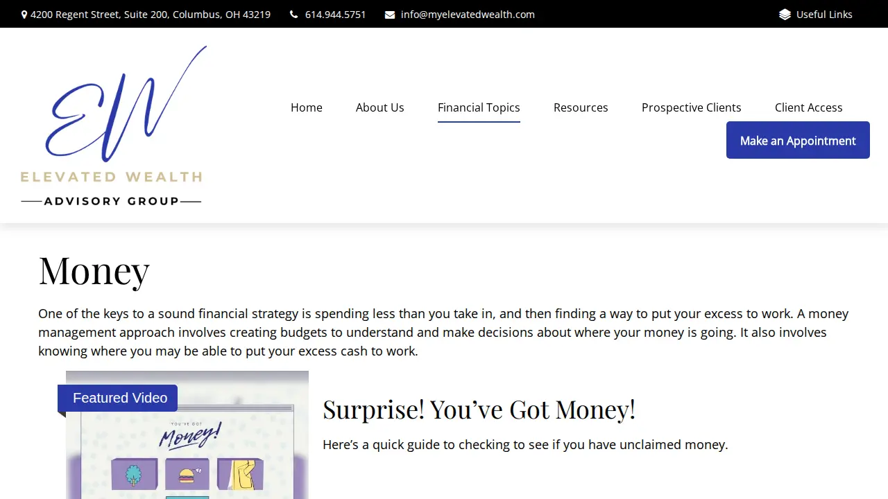 Elevated Wealth Advisory Group - Chamie Townsend, CFP®, AAMS™, CRPC™ page
