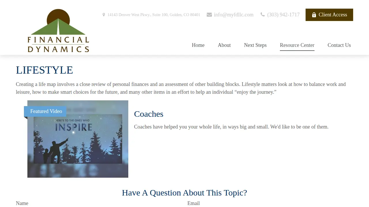 Financial Dynamics, LLC page
