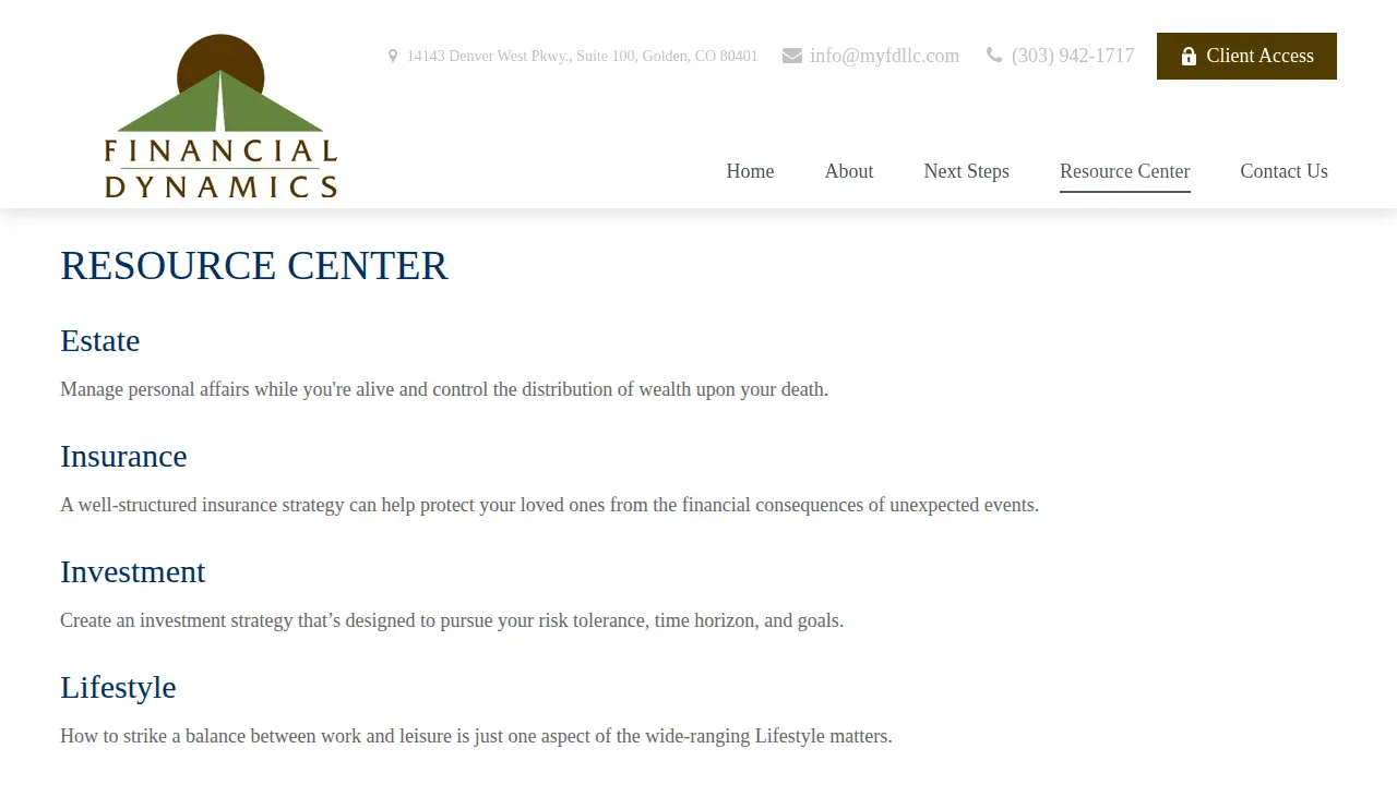 Financial Dynamics, LLC page
