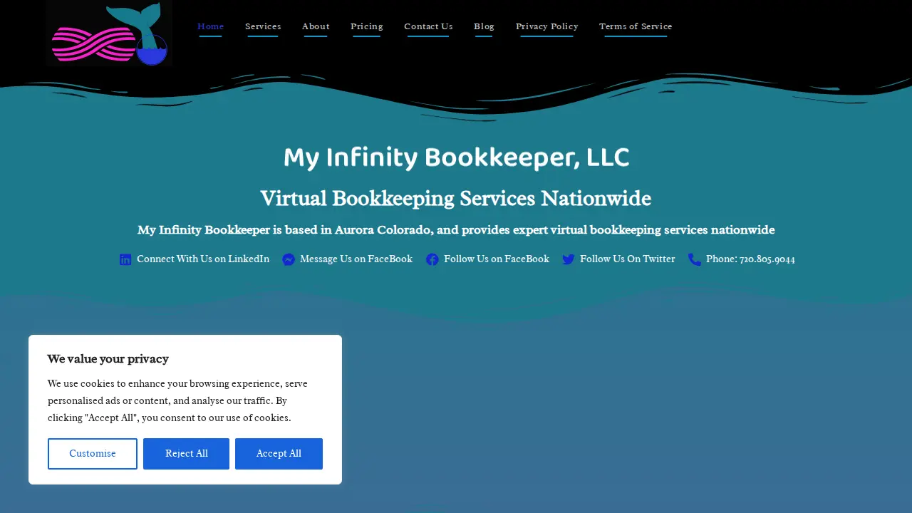 My Infinity Bookkeeper, LLC website