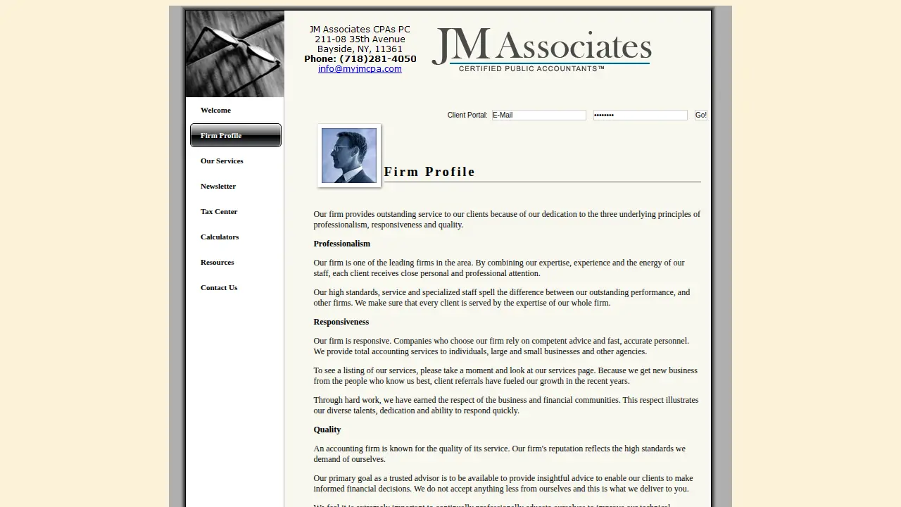 JM Associates CPAs PC page