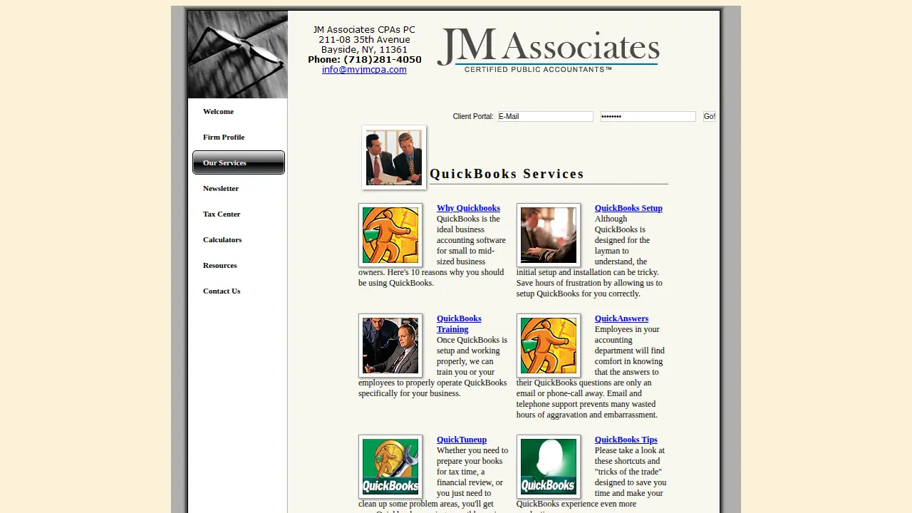 JM Associates CPAs PC page