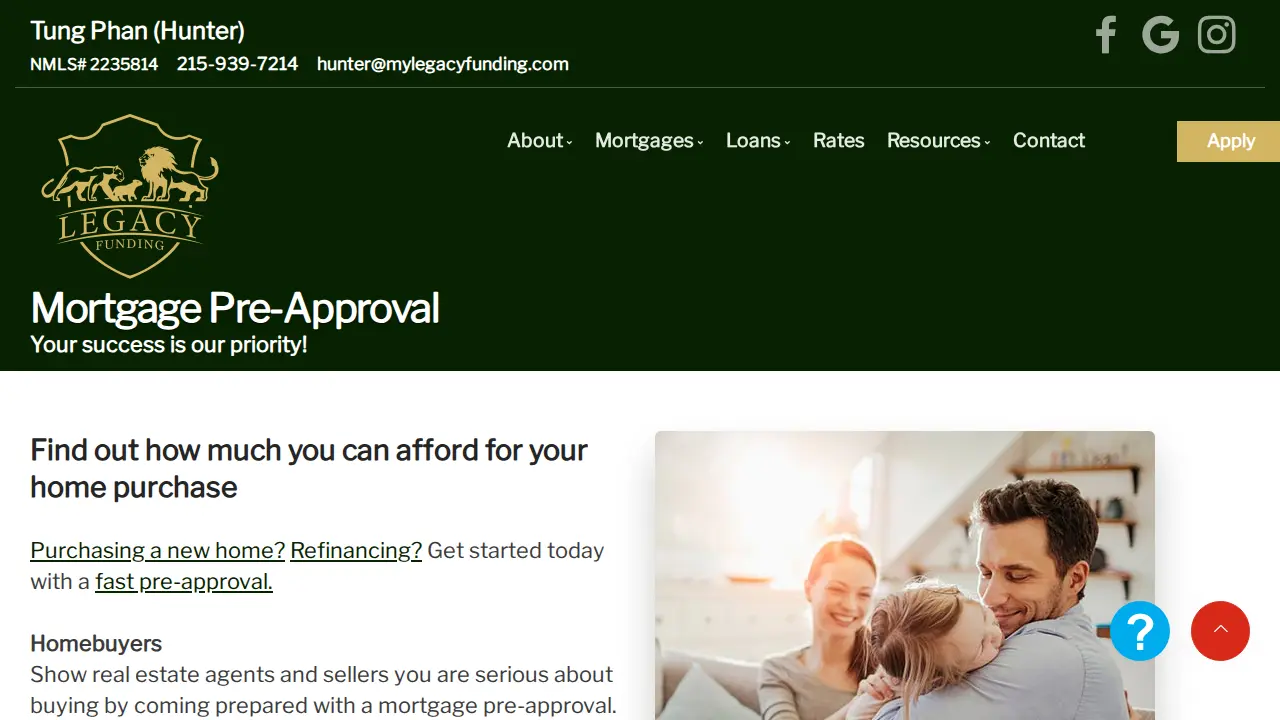 Legacy Funding page