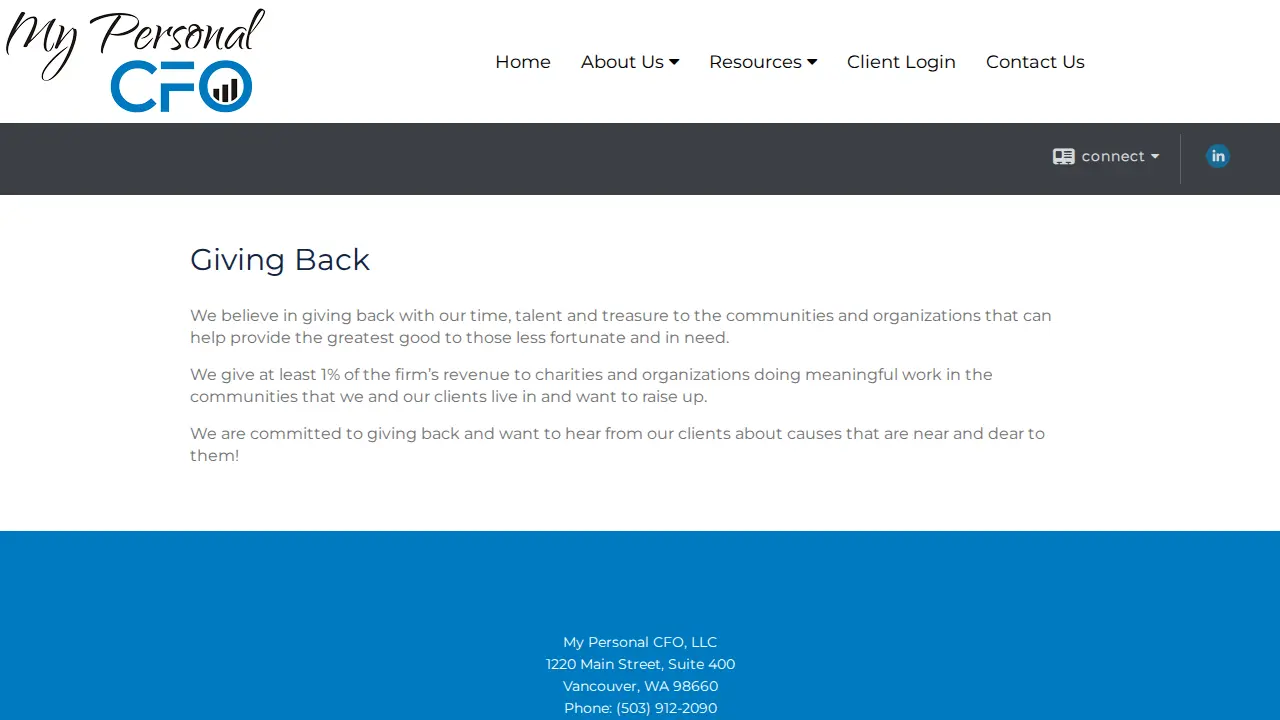 My Personal CFO page