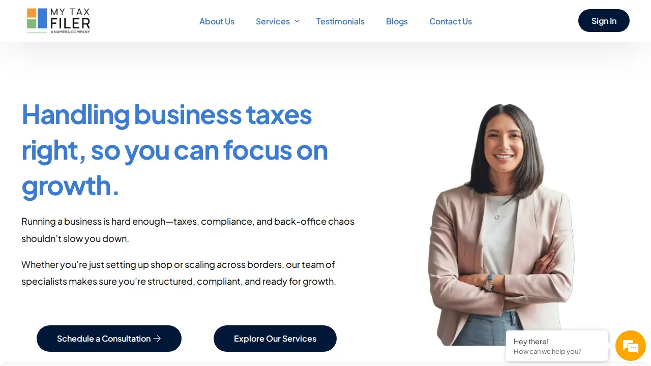 MyTaxFiler Plano page