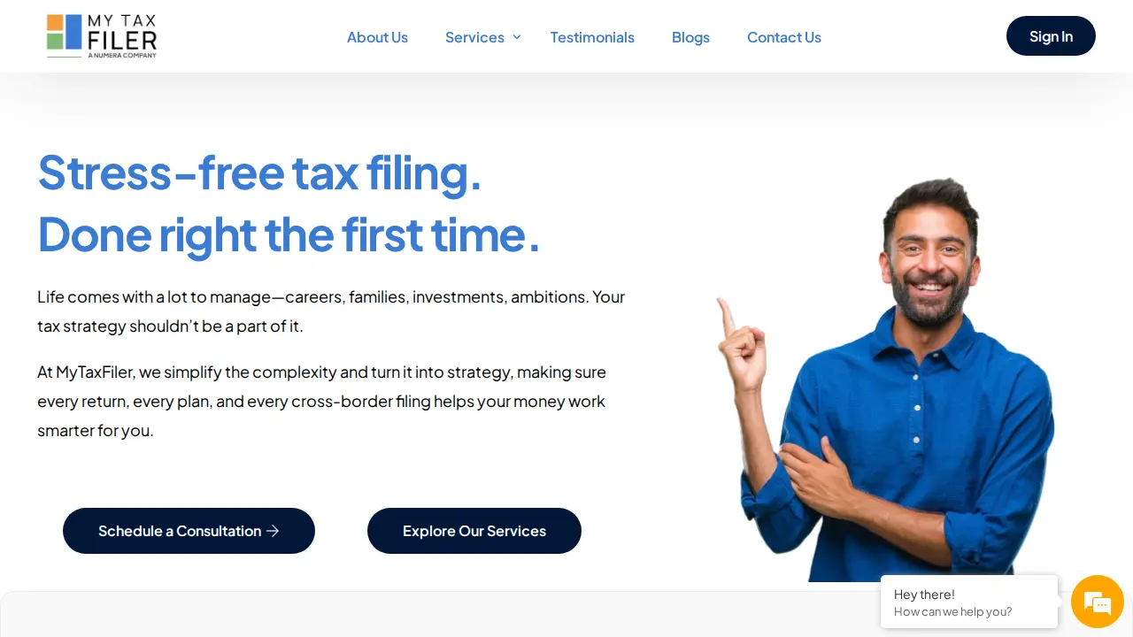 MyTaxFiler Plano page