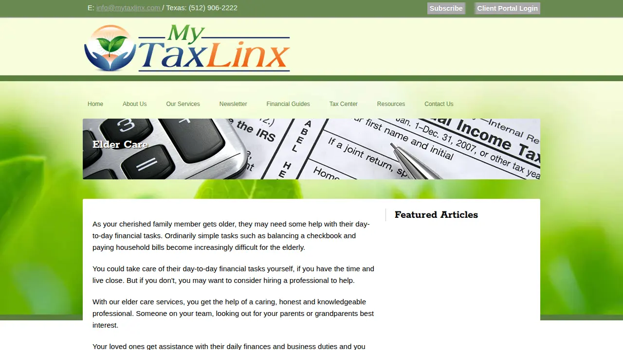 MyTaxLinx page