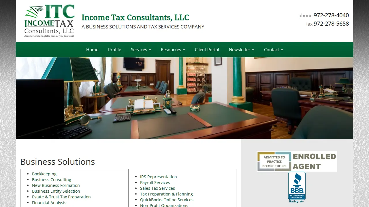 Income Tax Consultant LLC page