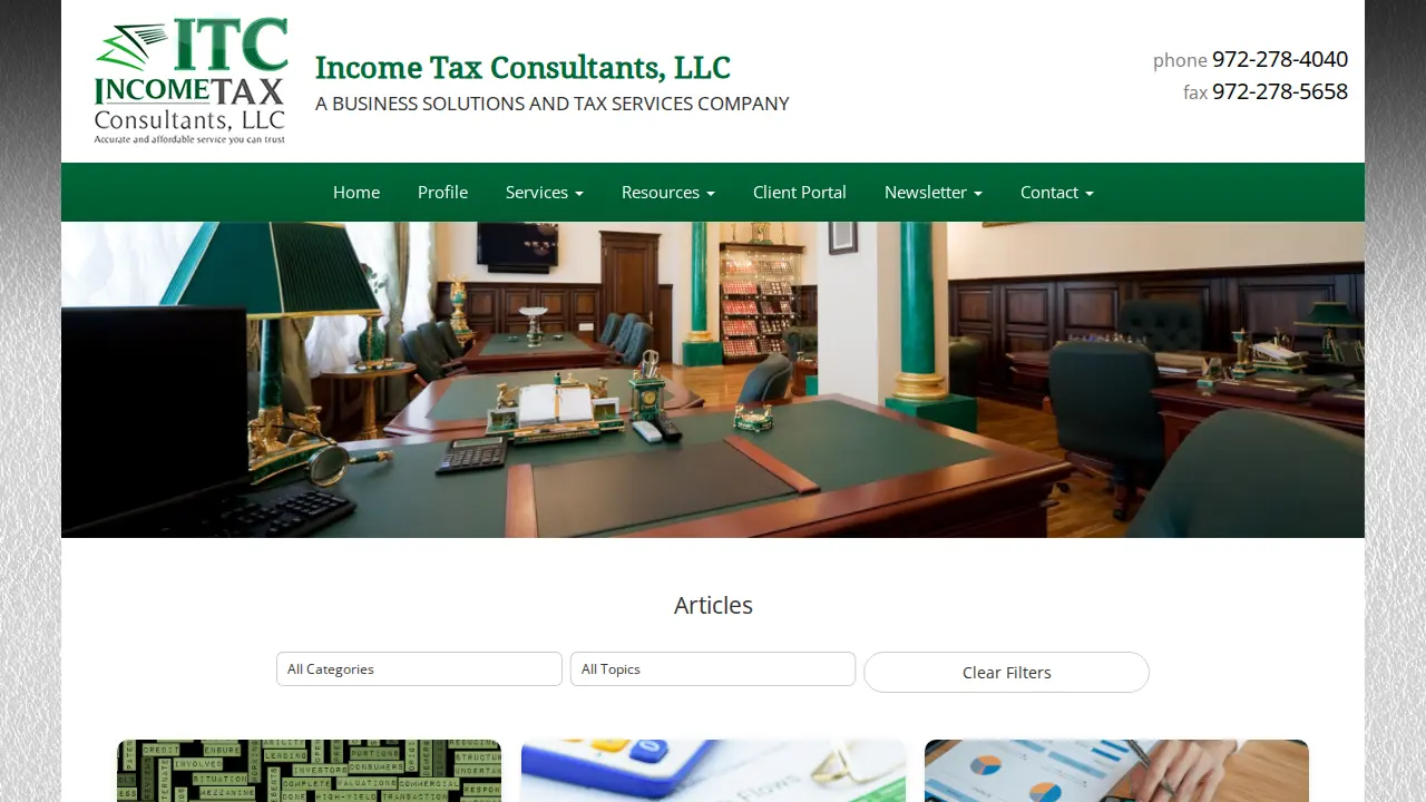 Income Tax Consultant LLC page