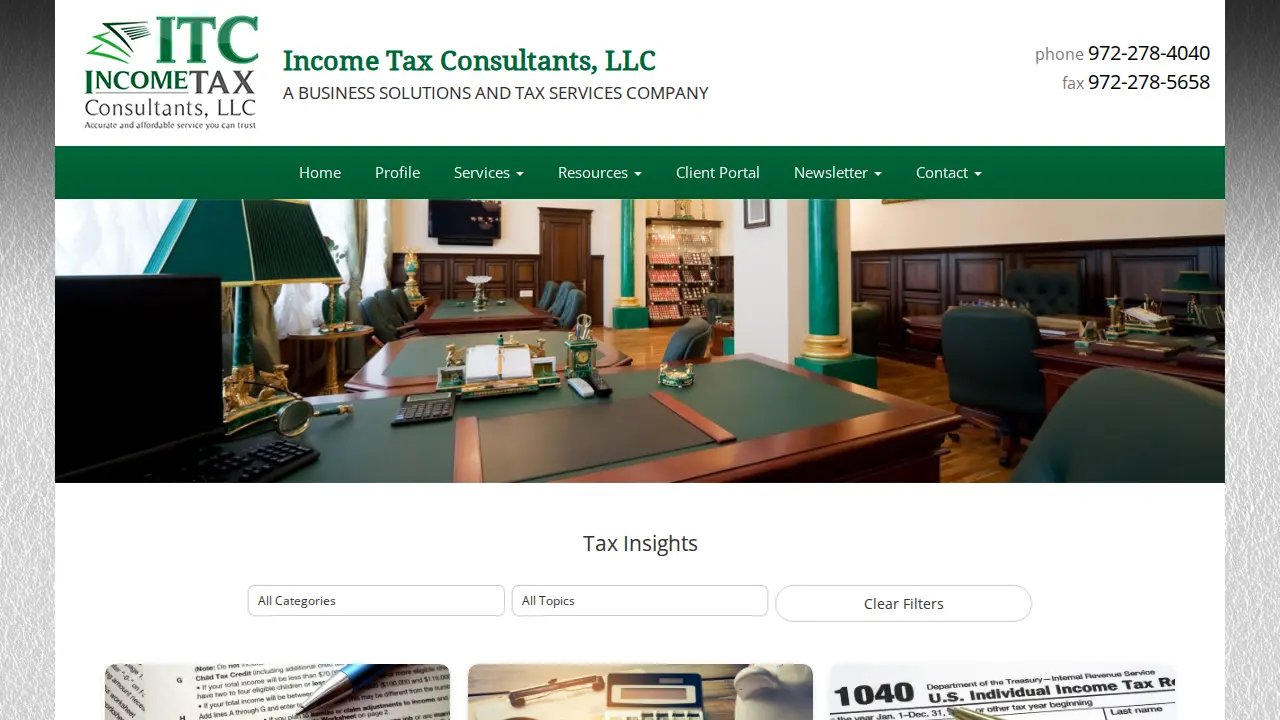 Income Tax Consultant LLC page
