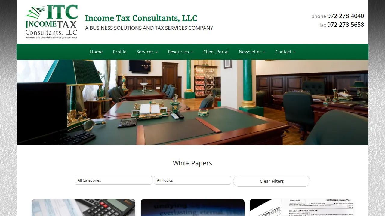 Income Tax Consultant LLC page