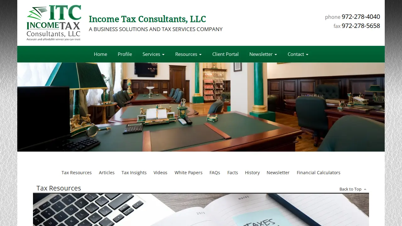 Income Tax Consultant LLC page