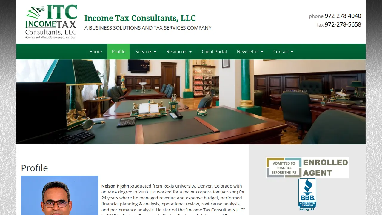 Income Tax Consultant LLC page
