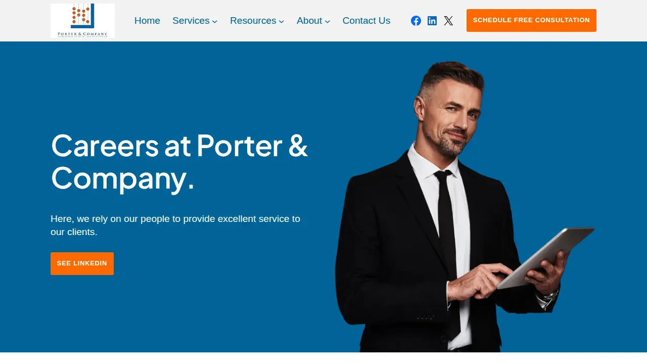 Porter & Company CPAs page