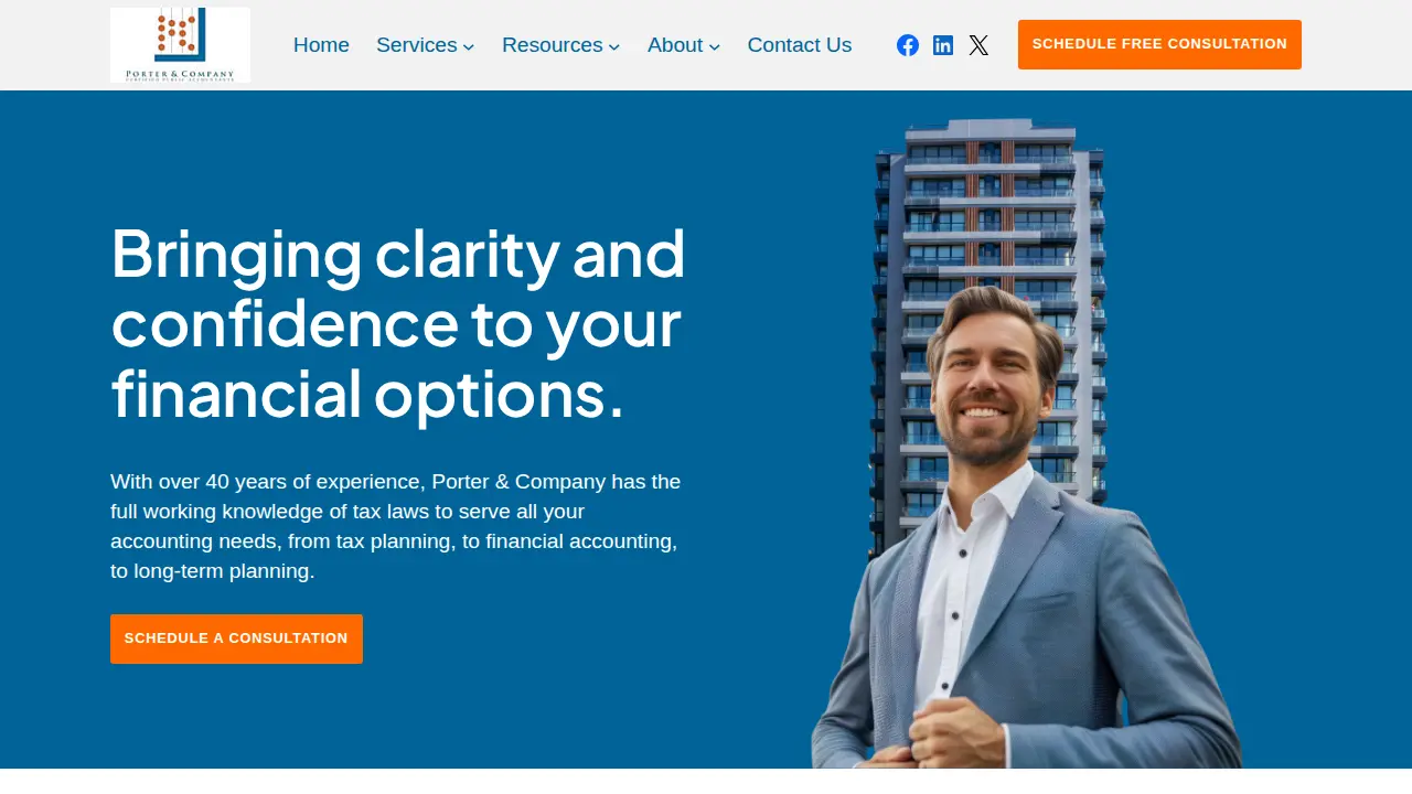 Porter & Company CPAs page