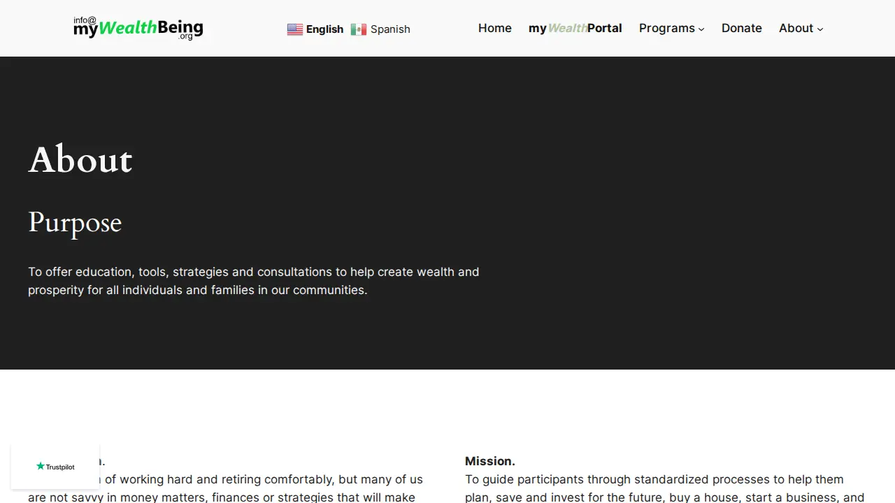 myWealthBeing page