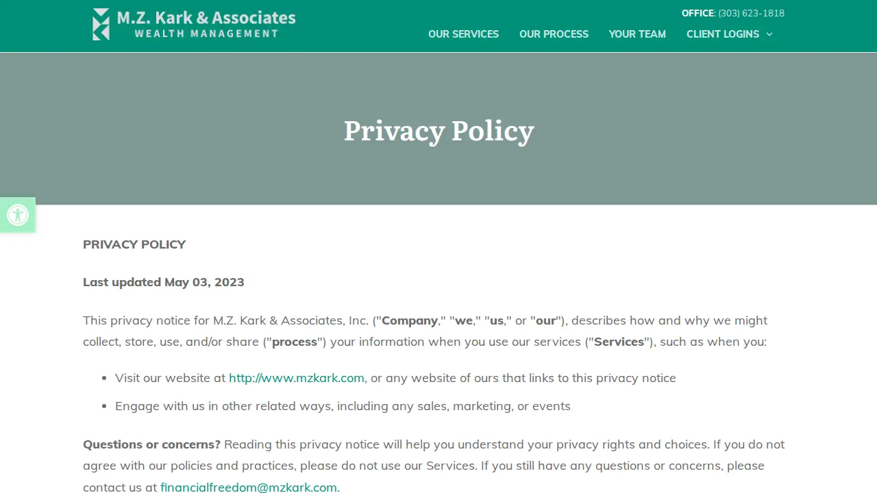 M.Z. Kark & Associates page