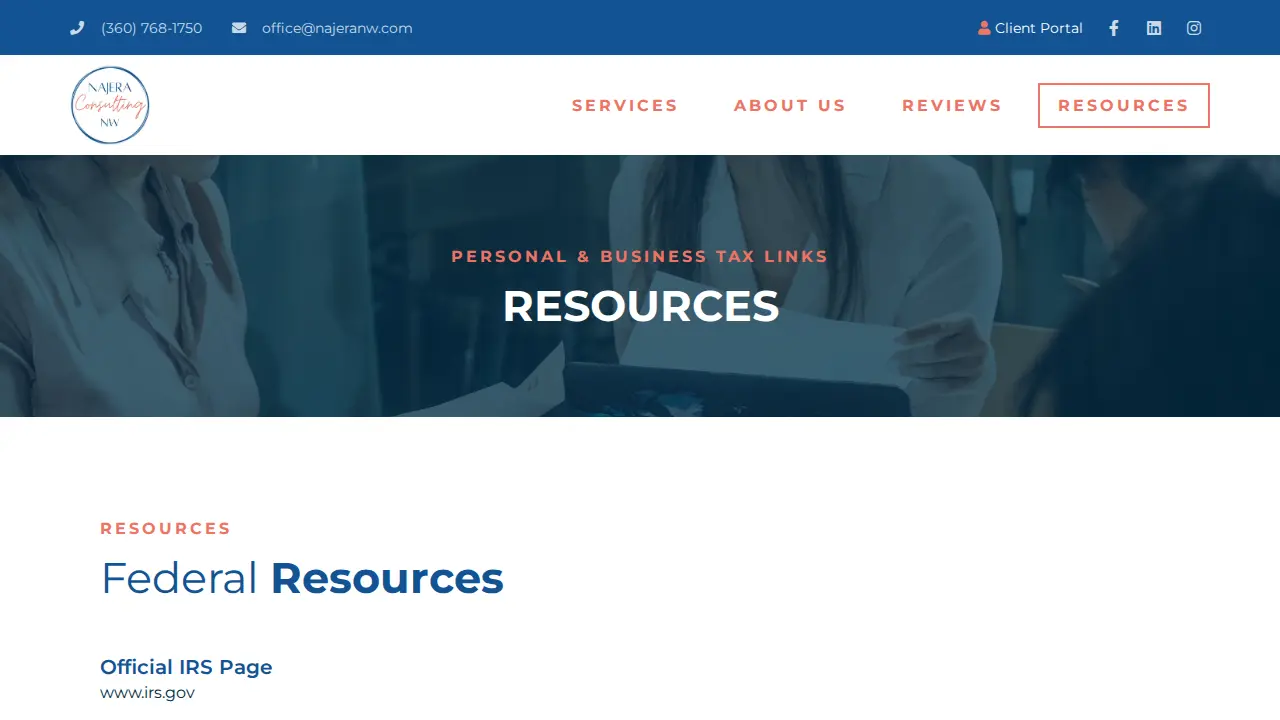 Najera Consulting NW page