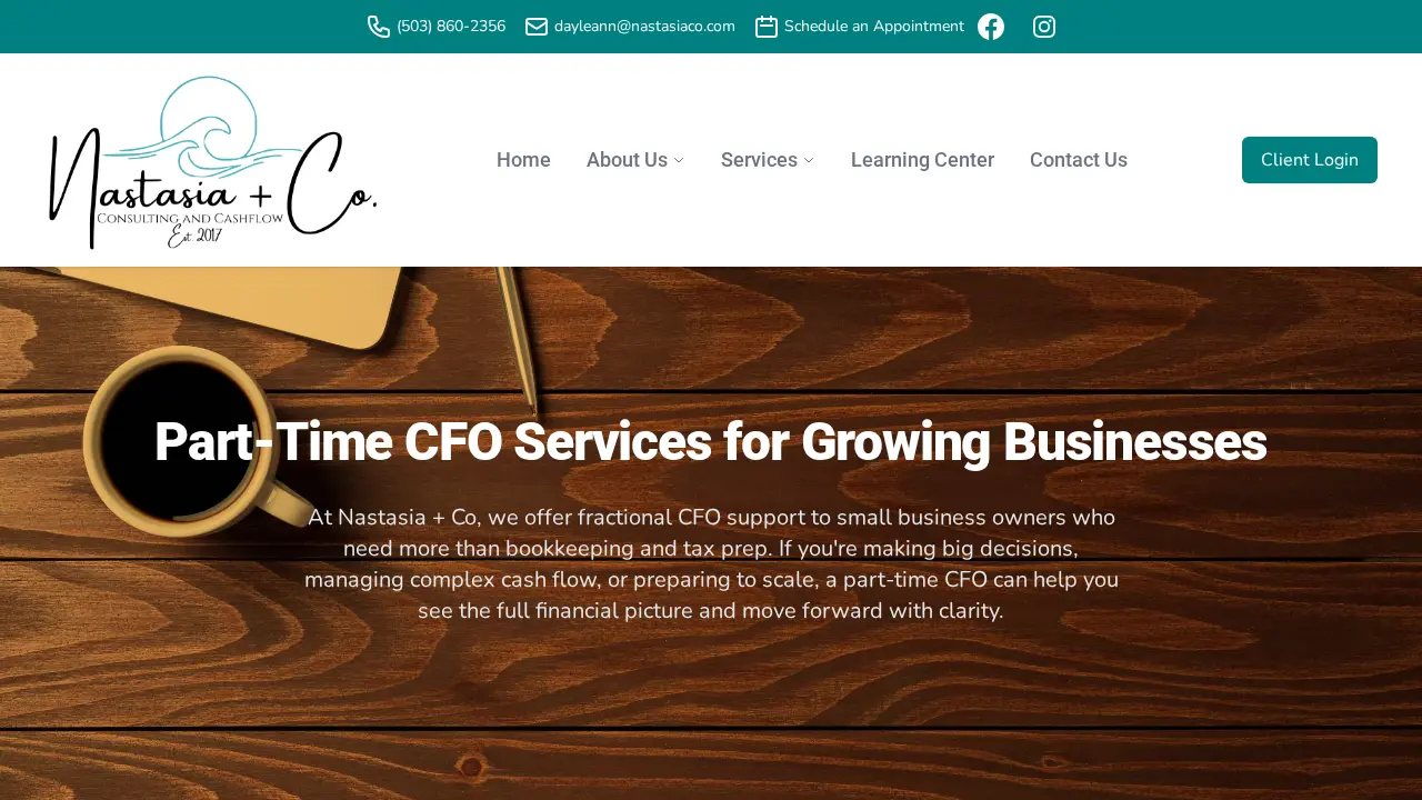 Nastasia + Co page