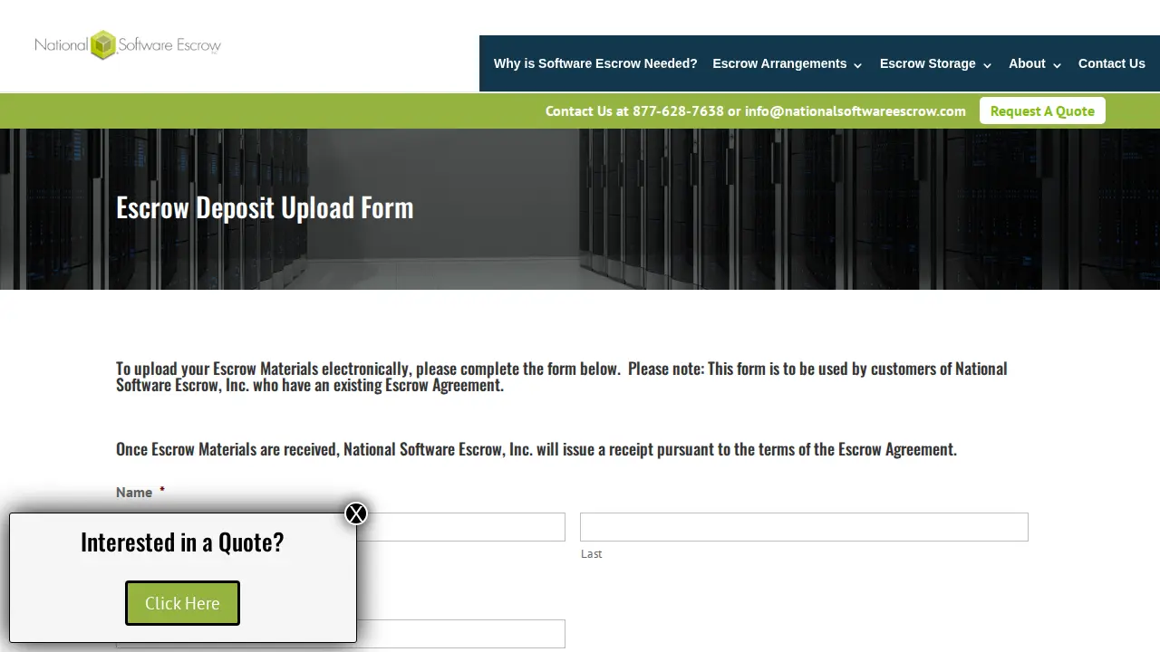 National Software Escrow Inc page